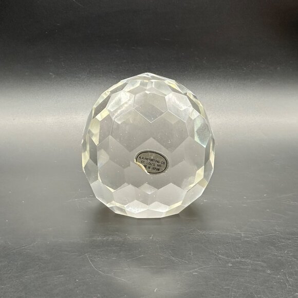 Vintage Faceted Crystal Paperweight AA Importing Clear Glass Japan Decorative - Picture 2 of 11